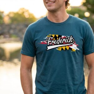 Frederick Script Tee – Maryland Flag Edition